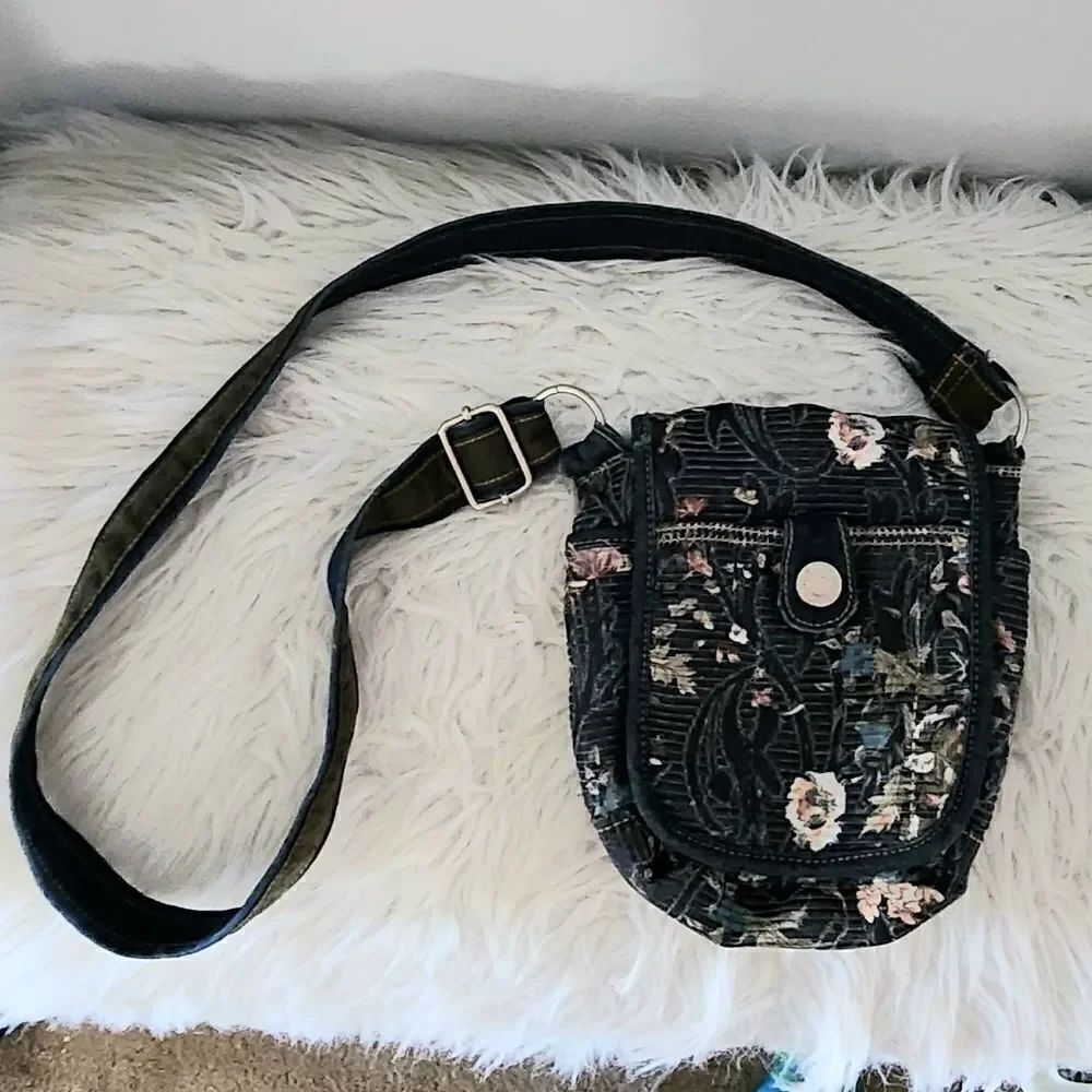 Levi Strauss floral crossbody adjustable multi pocket